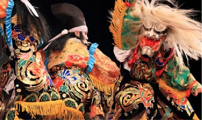 Kagura (“God-entertainment”-Shinto ritual ceremonial dance)